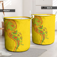 Hawaiian Kakau Tribal Sea Animals Tattoos Laundry Basket Kanaka Maoli Flag Color Inspired