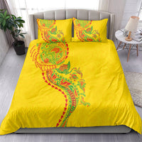 Hawaiian Kakau Tribal Sea Animals Tattoos Bedding Set Kanaka Maoli Flag Color Inspired