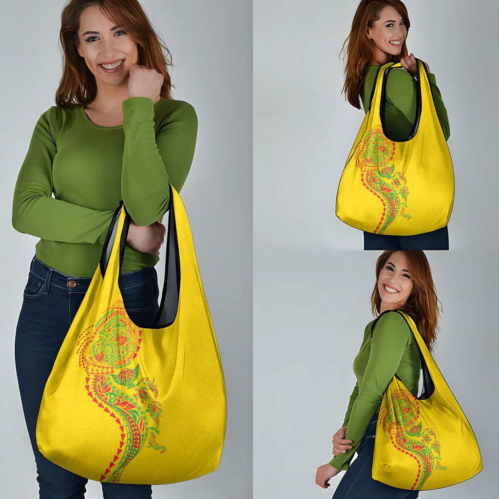 Hawaiian Kakau Tribal Sea Animals Tattoos Grocery Bag Kanaka Maoli Flag Color Inspired LT03 - Polynesian Pride
