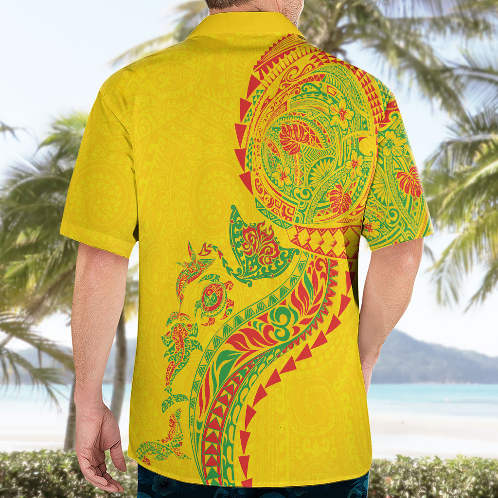 Hawaiian Kakau Tribal Sea Animals Tattoos Hawaiian Shirt Kanaka Maoli Flag Color Inspired LT03 - Polynesian Pride