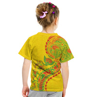 Hawaiian Kakau Tribal Sea Animals Tattoos Kid T Shirt Kanaka Maoli Flag Color Inspired LT03 - Polynesian Pride