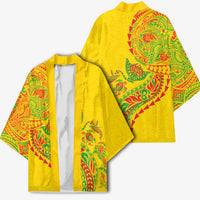 Hawaiian Kakau Tribal Sea Animals Tattoos Kimono Kanaka Maoli Flag Color Inspired LT03 - Polynesian Pride
