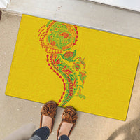 Hawaiian Kakau Tribal Sea Animals Tattoos Rubber Doormat Kanaka Maoli Flag Color Inspired LT03 - Polynesian Pride