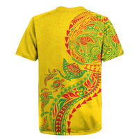 Hawaiian Kakau Tribal Sea Animals Tattoos Rugby Jersey Kanaka Maoli Flag Color Inspired LT03 - Polynesian Pride