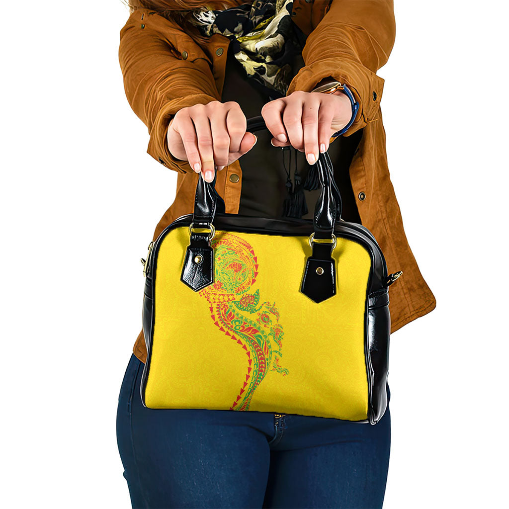 Hawaiian Kakau Tribal Sea Animals Tattoos Shoulder Handbag Kanaka Maoli Flag Color Inspired LT03 One Size Multicolor - Polynesian Pride