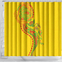 Hawaiian Kakau Tribal Sea Animals Tattoos Shower Curtain Kanaka Maoli Flag Color Inspired LT03 - Polynesian Pride