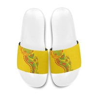 Hawaiian Kakau Tribal Sea Animals Tattoos Slide Sandals Kanaka Maoli Flag Color Inspired LT03 Multicolor - Polynesian Pride