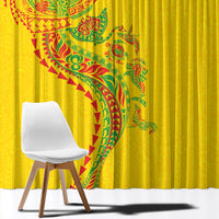 Hawaiian Kakau Tribal Sea Animals Tattoos Window Curtain Kanaka Maoli Flag Color Inspired LT03 - Polynesian Pride