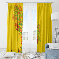 Hawaiian Kakau Tribal Sea Animals Tattoos Window Curtain Kanaka Maoli Flag Color Inspired LT03 - Polynesian Pride