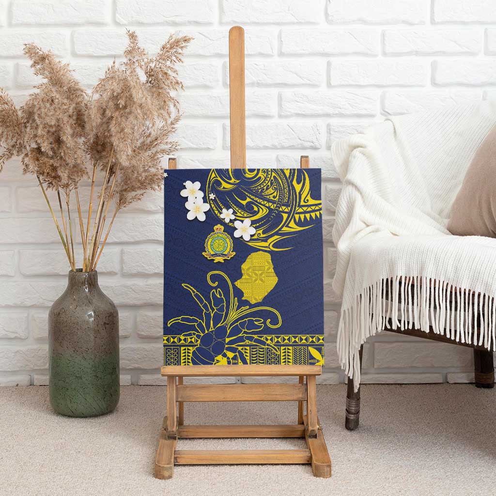 Niue Independence Day Canvas Wall Art Hiapo Pattern Fiti Pua and Uga