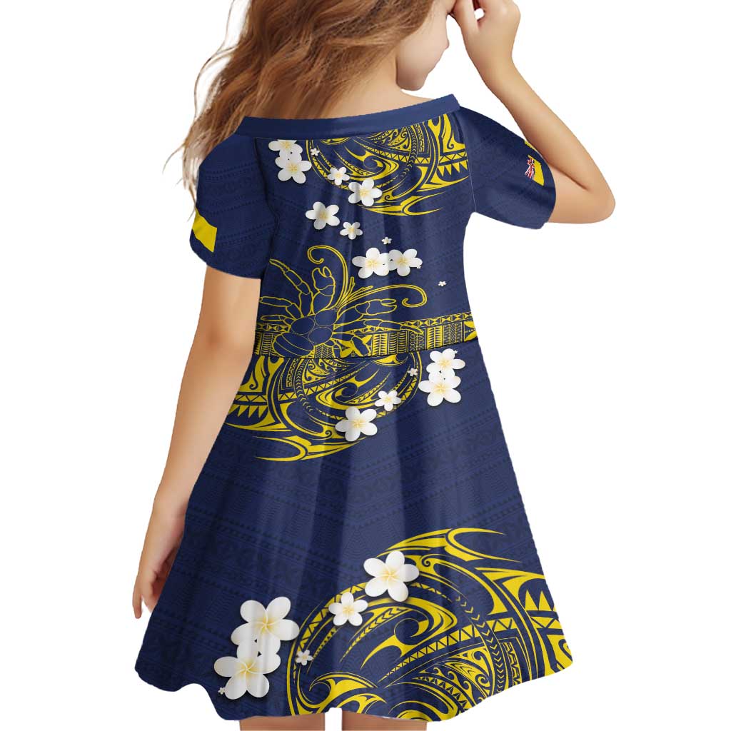 Niue Independence Day Family Matching Off Shoulder Short Dress and Hawaiian Shirt Hiapo Pattern Fiti Pua and Uga LT03 - Polynesian Pride