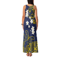 Niue Independence Day Family Matching Tank Maxi Dress and Hawaiian Shirt Hiapo Pattern Fiti Pua and Uga LT03 - Polynesian Pride