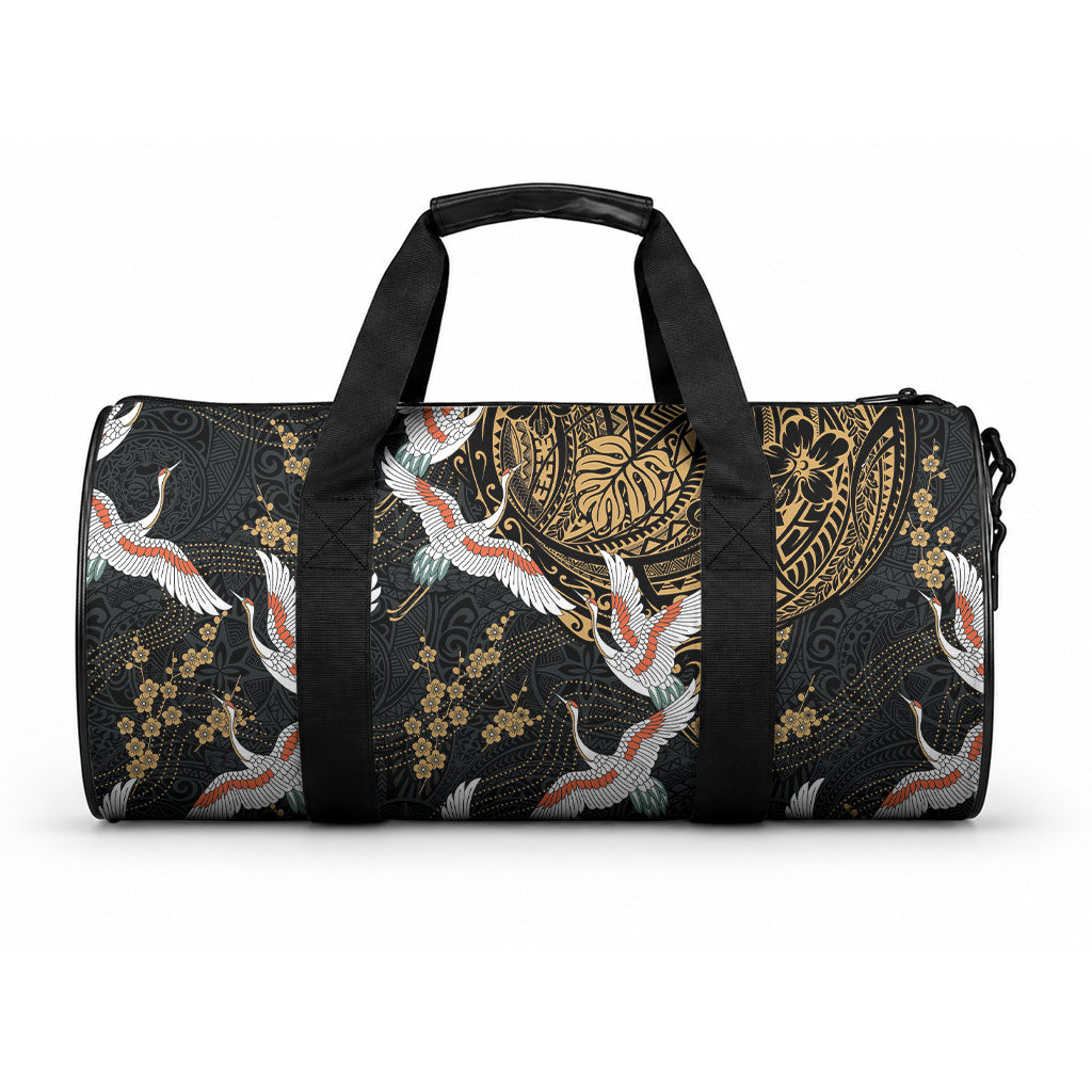 Hawaii and Japanese Together Duffle Bag LT03 One size Black - Polynesian Pride