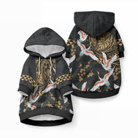 Hawaii and Japanese Together Pet Hoodie LT03 Pullover Black - Polynesian Pride