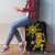 Hawaii and Philippines Together Luggage Cover Warrior Tiki Mask and Filipino Sun Polynesian Style