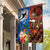 Fiji and Australia Together Garden Flag Fijian Tapa Plants with Kangaroo and Aboriginal - Polynesian Pride