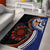 Fiji and Australia Together Area Rug Kangaroo Aboriginal with Tribal Tapa Hibiscus Half Style - Polynesian Pride