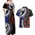 Fiji and Australia Together Couples Matching Off Shoulder Maxi Dress and Hawaiian Shirt Kangaroo Aboriginal with Tribal Tapa Hibiscus Half Style - Polynesian Pride