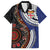 Fiji and Australia Together Family Matching Off Shoulder Maxi Dress and Hawaiian Shirt Kangaroo Aboriginal with Tribal Tapa Hibiscus Half Style - Polynesian Pride