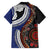 Fiji and Australia Together Family Matching Off Shoulder Maxi Dress and Hawaiian Shirt Kangaroo Aboriginal with Tribal Tapa Hibiscus Half Style - Polynesian Pride