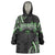 Traditional Art Hawaiian Kakau Tattoos Wearable Blanket Hoodie Green Color - Polynesian Pride
