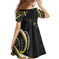Traditional Art Hawaiian Kakau Tattoos Family Matching Puletasi and Hawaiian Shirt Yellow Color LT03 - Polynesian Pride