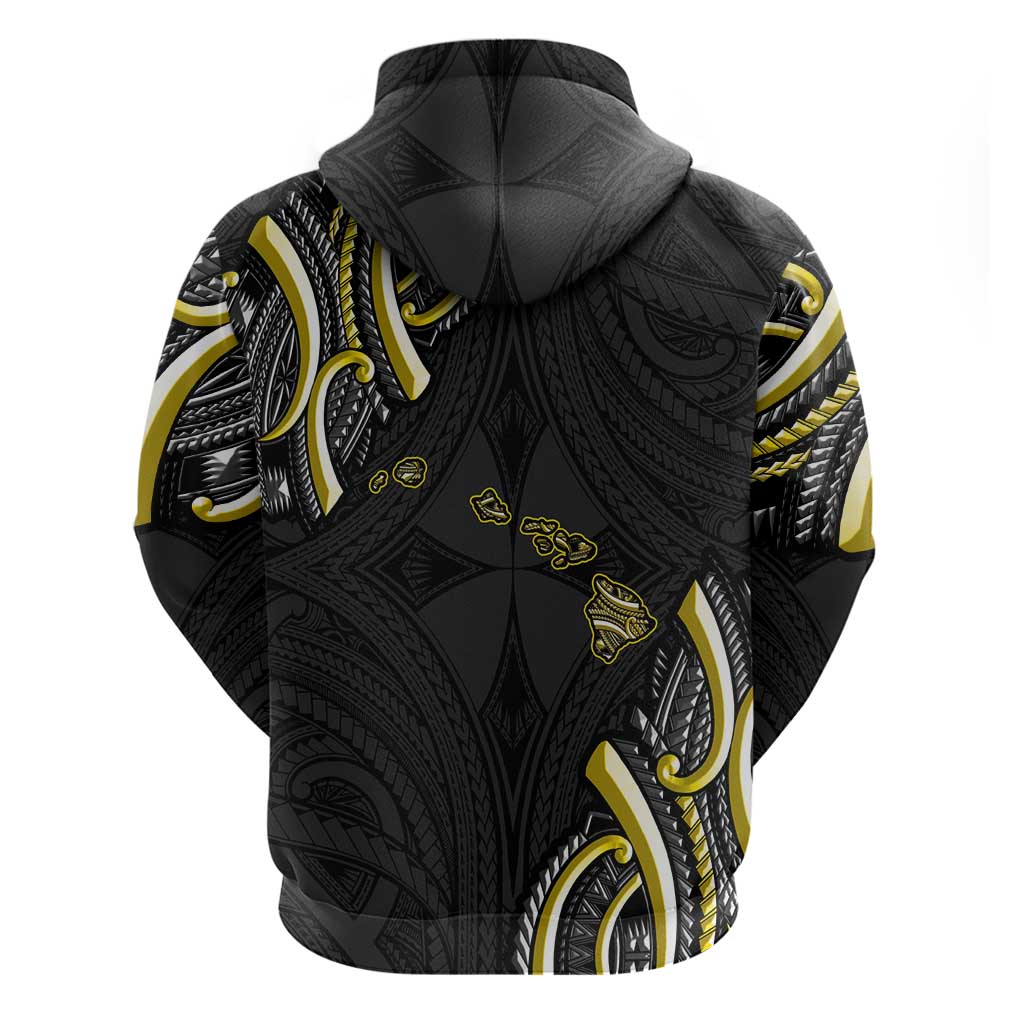 Traditional Art Hawaiian Kakau Tattoos Hoodie Yellow Color - Polynesian Pride