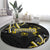 Traditional Art Hawaiian Kakau Tattoos Round Carpet Yellow Color - Polynesian Pride