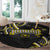 Traditional Art Hawaiian Kakau Tattoos Round Carpet Yellow Color - Polynesian Pride