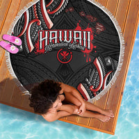 Traditional Art Hawaiian Kakau Tattoos Beach Blanket Red Color - Polynesian Pride