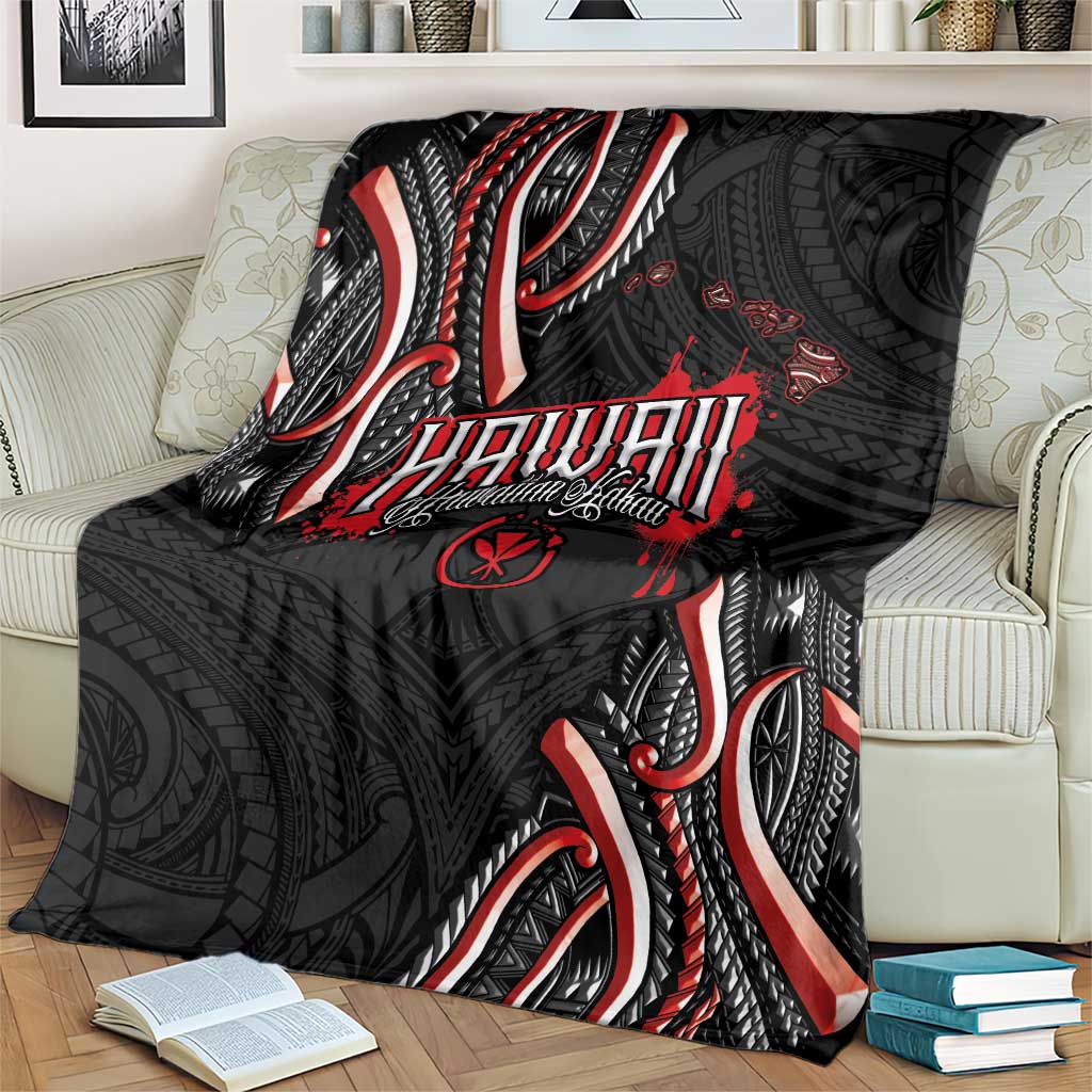 Traditional Art Hawaiian Kakau Tattoos Blanket Red Color - Polynesian Pride