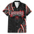 Traditional Art Hawaiian Kakau Tattoos Family Matching Off The Shoulder Long Sleeve Dress and Hawaiian Shirt Red Color - Polynesian Pride