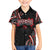 Traditional Art Hawaiian Kakau Tattoos Family Matching Off The Shoulder Long Sleeve Dress and Hawaiian Shirt Red Color - Polynesian Pride
