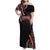 Traditional Art Hawaiian Kakau Tattoos Family Matching Off Shoulder Maxi Dress and Hawaiian Shirt Red Color - Polynesian Pride