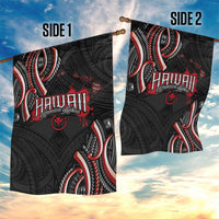 Traditional Art Hawaiian Kakau Tattoos Garden Flag Red Color LT03 - Polynesian Pride