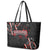 Traditional Art Hawaiian Kakau Tattoos Leather Tote Bag Red Color - Polynesian Pride