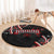 Traditional Art Hawaiian Kakau Tattoos Round Carpet Red Color - Polynesian Pride