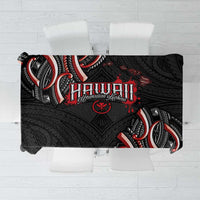 Traditional Art Hawaiian Kakau Tattoos Tablecloth Red Color - Polynesian Pride