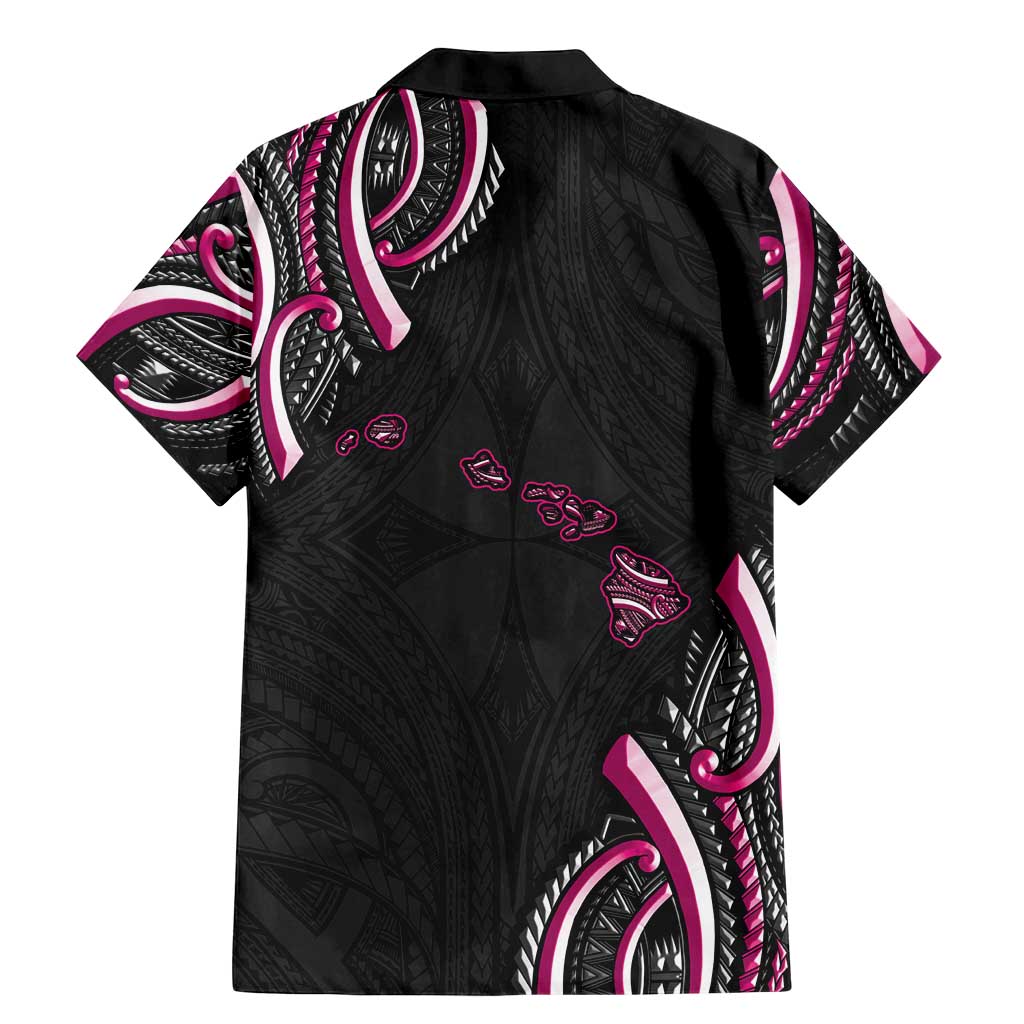 Traditional Art Hawaiian Kakau Tattoos Family Matching Mermaid Dress and Hawaiian Shirt Pink Color LT03 - Polynesian Pride
