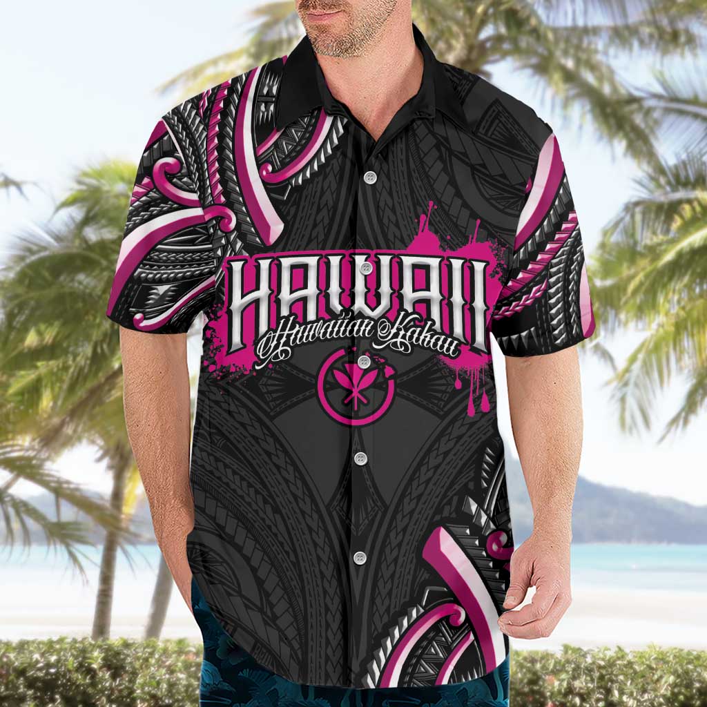 Traditional Art Hawaiian Kakau Tattoos Hawaiian Shirt Pink Color - Polynesian Pride