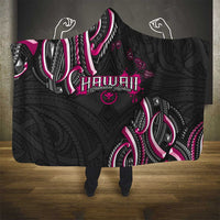 Traditional Art Hawaiian Kakau Tattoos Hooded Blanket Pink Color - Polynesian Pride