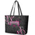 Traditional Art Hawaiian Kakau Tattoos Leather Tote Bag Pink Color - Polynesian Pride