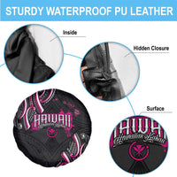 Traditional Art Hawaiian Kakau Tattoos Spare Tire Cover Pink Color - Polynesian Pride