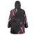 Traditional Art Hawaiian Kakau Tattoos Wearable Blanket Hoodie Pink Color - Polynesian Pride