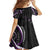 Traditional Art Hawaiian Kakau Tattoos Family Matching Off Shoulder Maxi Dress and Hawaiian Shirt Purple Color - Polynesian Pride