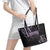 Traditional Art Hawaiian Kakau Tattoos Leather Tote Bag Purple Color - Polynesian Pride