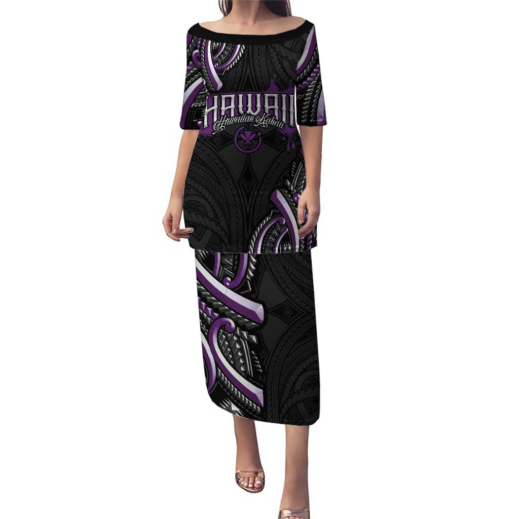 Traditional Art Hawaiian Kakau Tattoos Puletasi Purple Color - Polynesian Pride