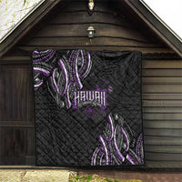 Traditional Art Hawaiian Kakau Tattoos Quilt Purple Color LT03 - Polynesian Pride