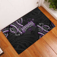 Traditional Art Hawaiian Kakau Tattoos Rubber Doormat Purple Color - Polynesian Pride