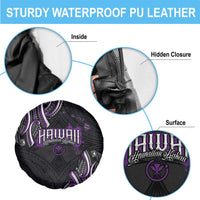 Traditional Art Hawaiian Kakau Tattoos Spare Tire Cover Purple Color - Polynesian Pride